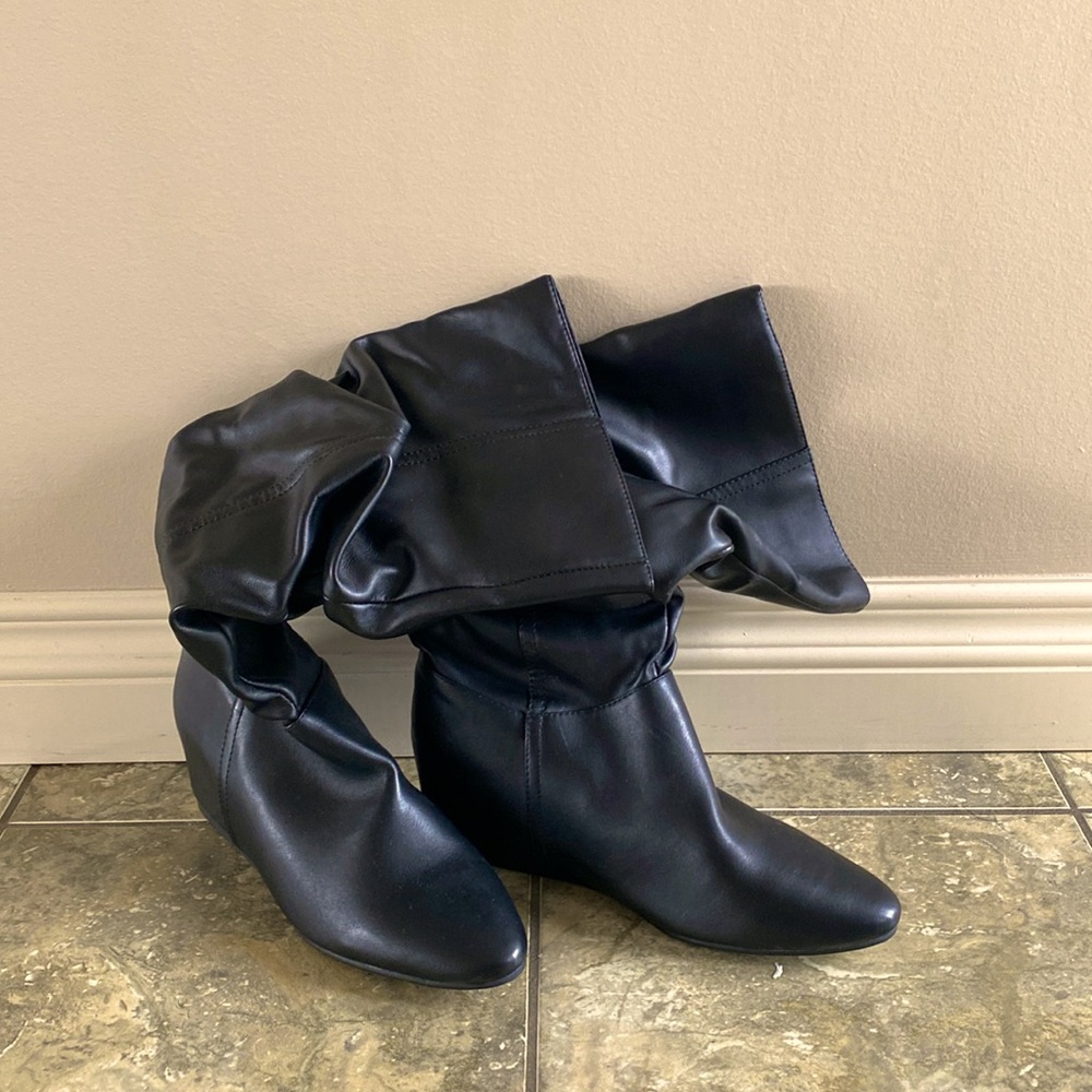 JustFab Black Heeled Boots